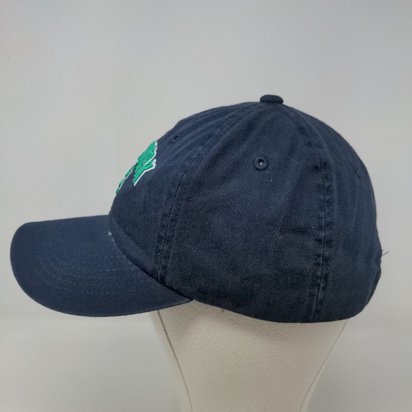 E by Elidan Men's Slideback Hat Blue Adjustable Embroidered Clover Logo Cotton