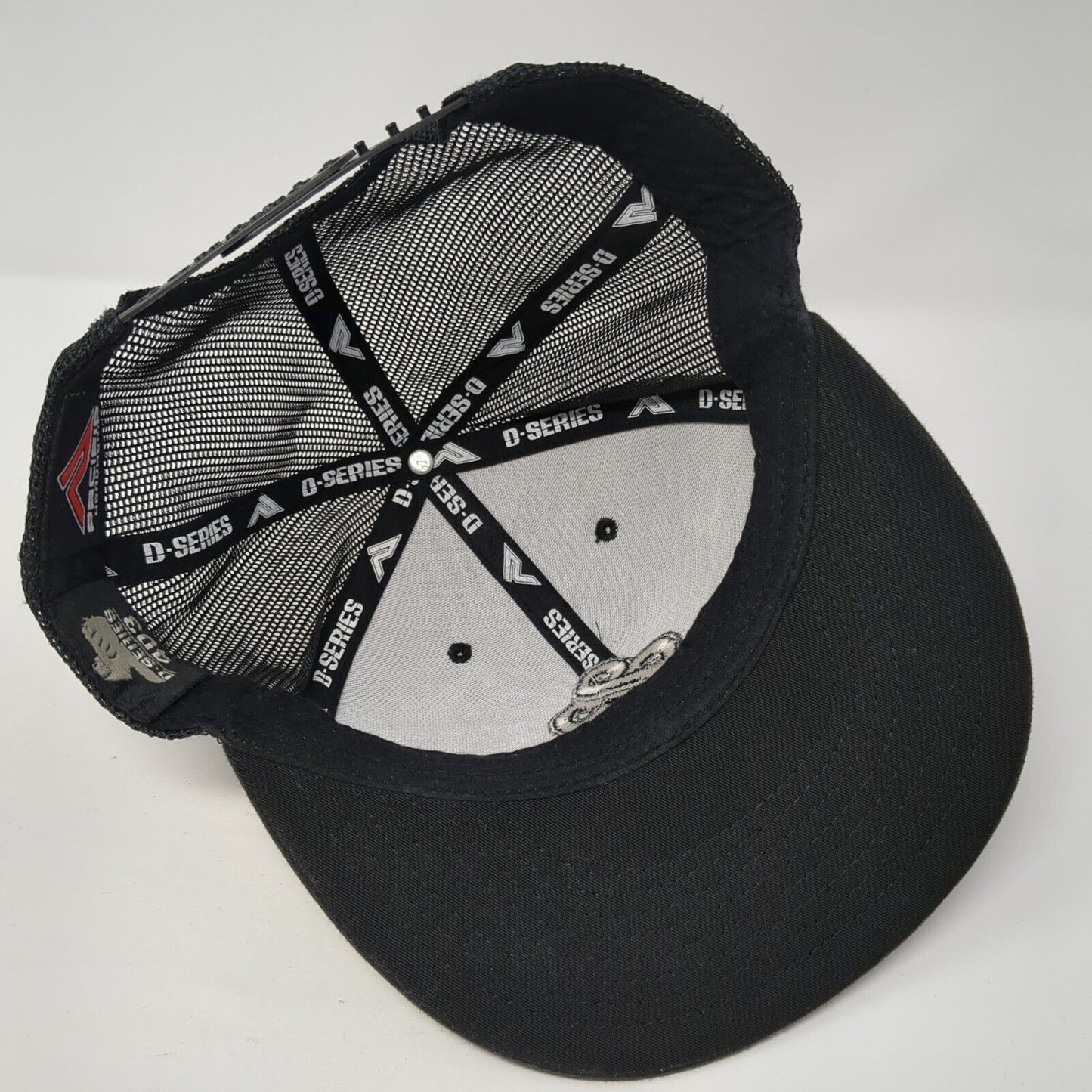 Pacific Headwear Snapback Trucker Hat Black OS Adjustable D-Series Mesh Back
