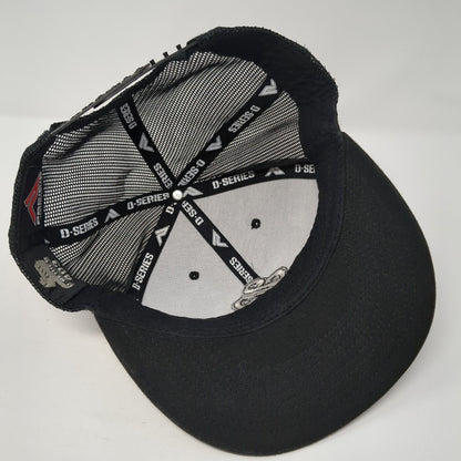 Pacific Headwear Snapback Trucker Hat Black OS Adjustable D-Series Mesh Back