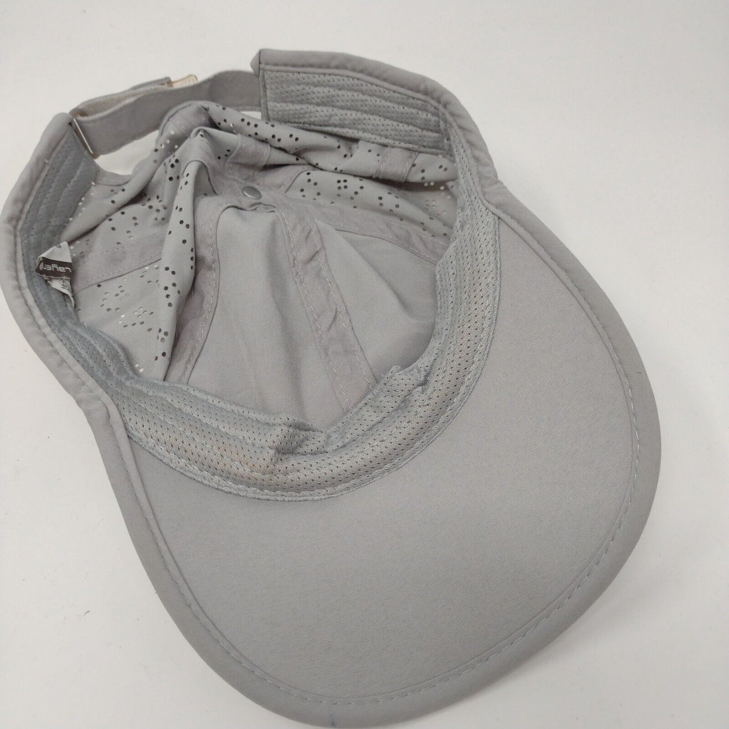 Layer Strapback Hat Gray OSFA Adjustable Laser Cut 6 Panel Solid