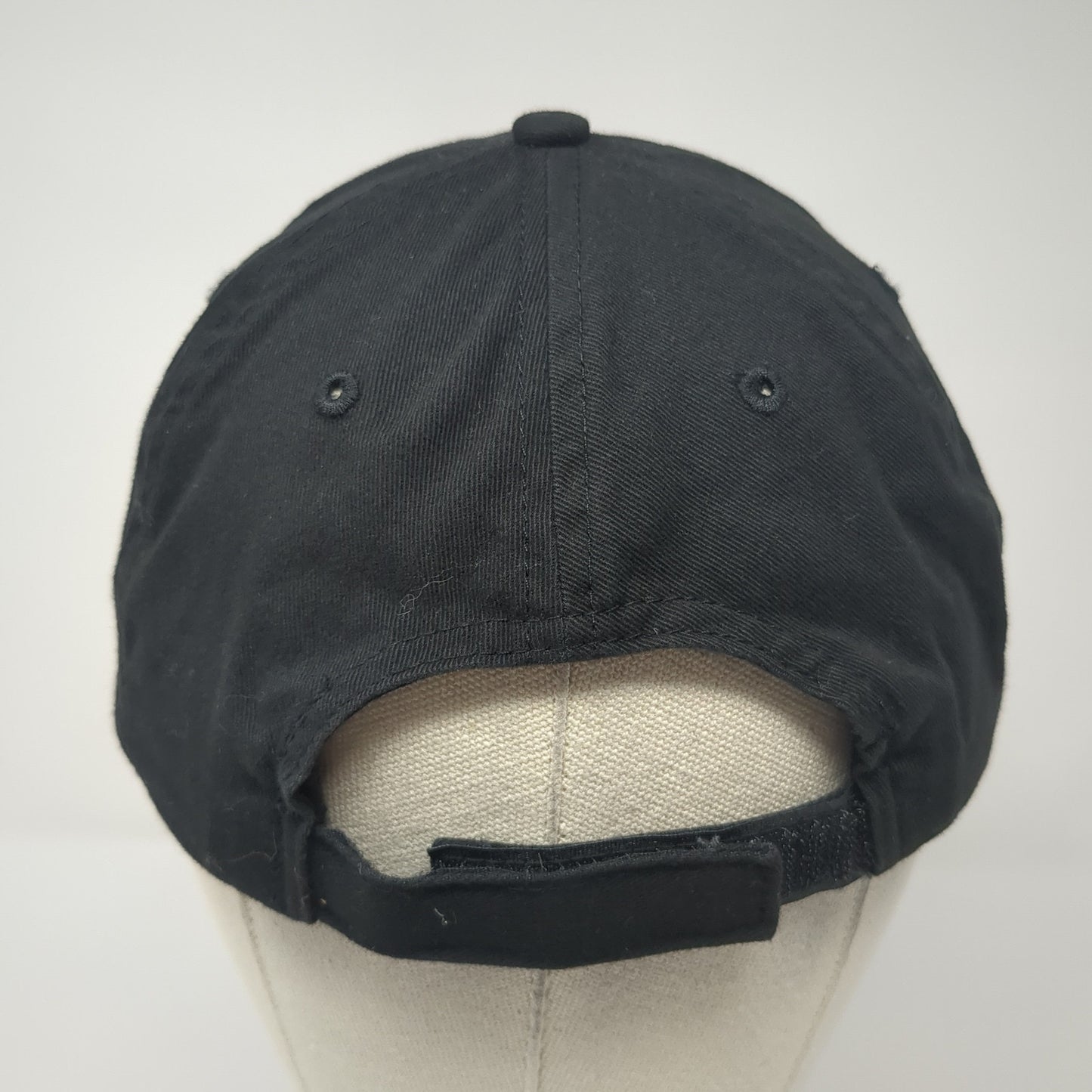 Unbranded Strapback Hat Black One Size Outdoor Vent Holes 6 Panel Blank