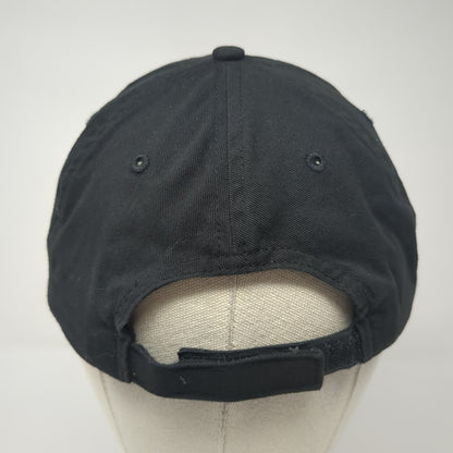 Unbranded Strapback Hat Black One Size Outdoor Vent Holes 6 Panel Blank