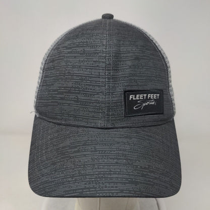 Fleet Feet Sports Snapback Mesh Back Trucker Hat Gray OSFM Boco Gear