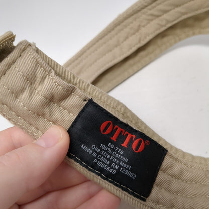 Johnston Club Lambs Golf Sun Visor Hat Tan One Size Adjustable Embroidered Otto