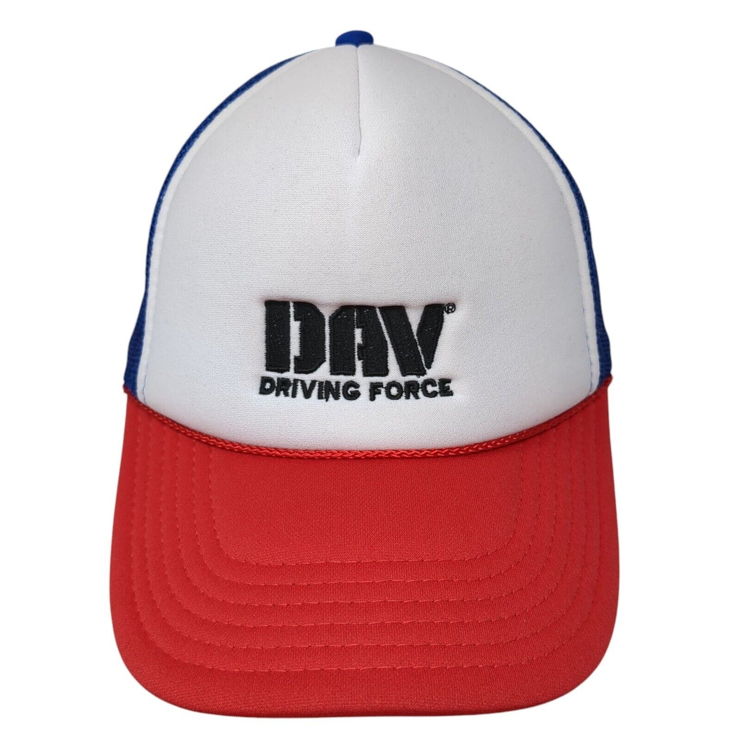 DAV Driving Force Snapback Rope Trucker Hat Multi One Size Mesh Back