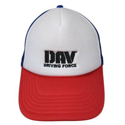 DAV Driving Force Snapback Rope Trucker Hat Multi One Size Mesh Back