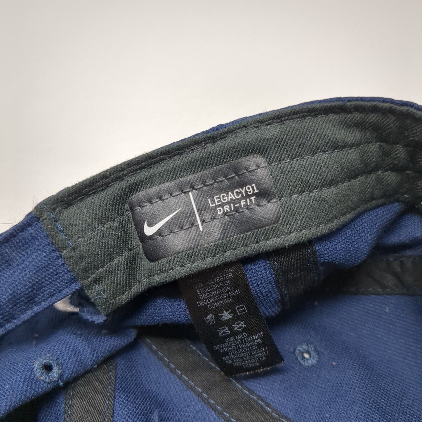 Nike Strapback Baseball Cap Blue OS Adjustable Embroidered Legacy91 Dri-fit