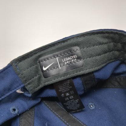 Nike Strapback Baseball Cap Blue OS Adjustable Embroidered Legacy91 Dri-fit