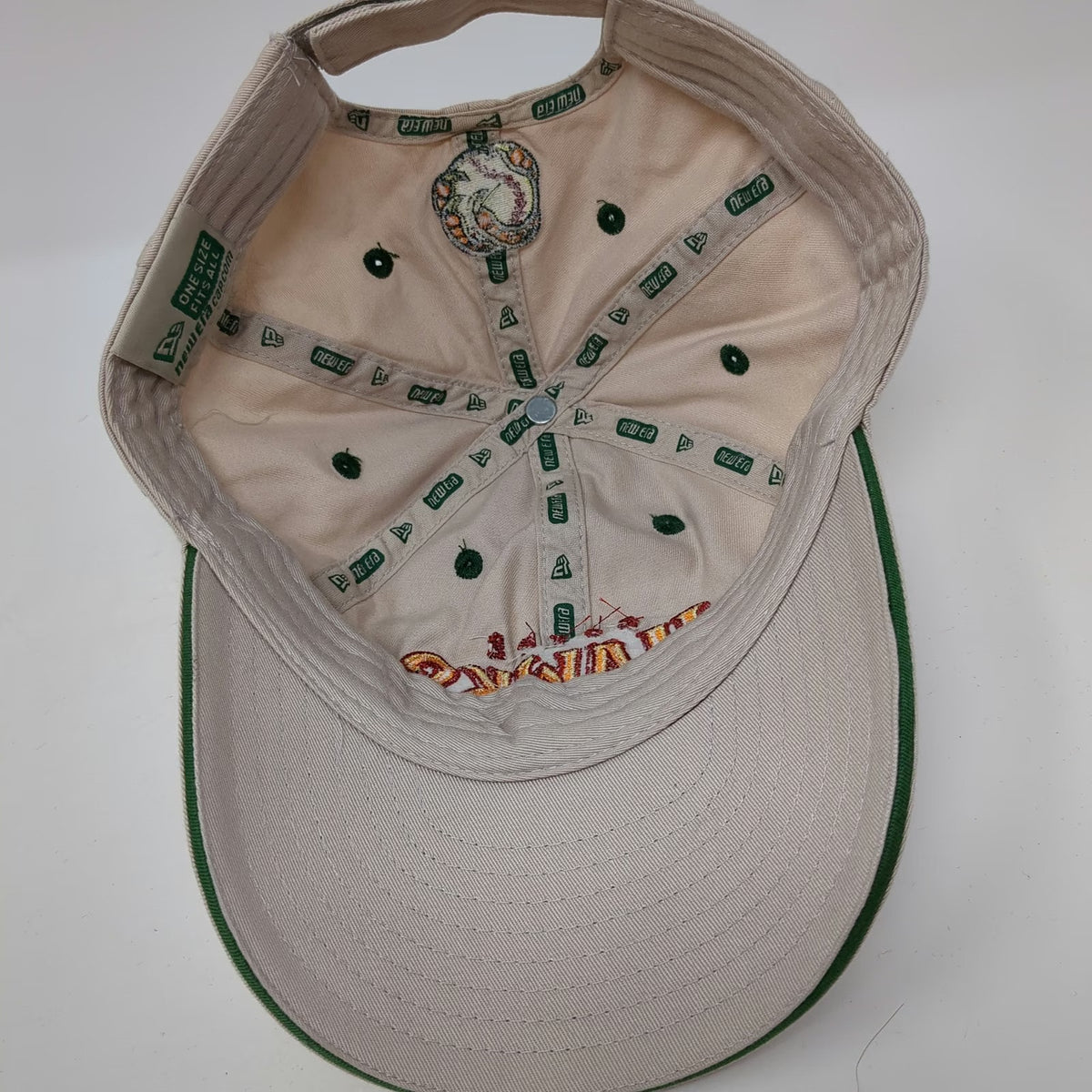Boise Hawks MiLB New Era Cap Hat Tan One Size Embroidered Strapback Green Brim