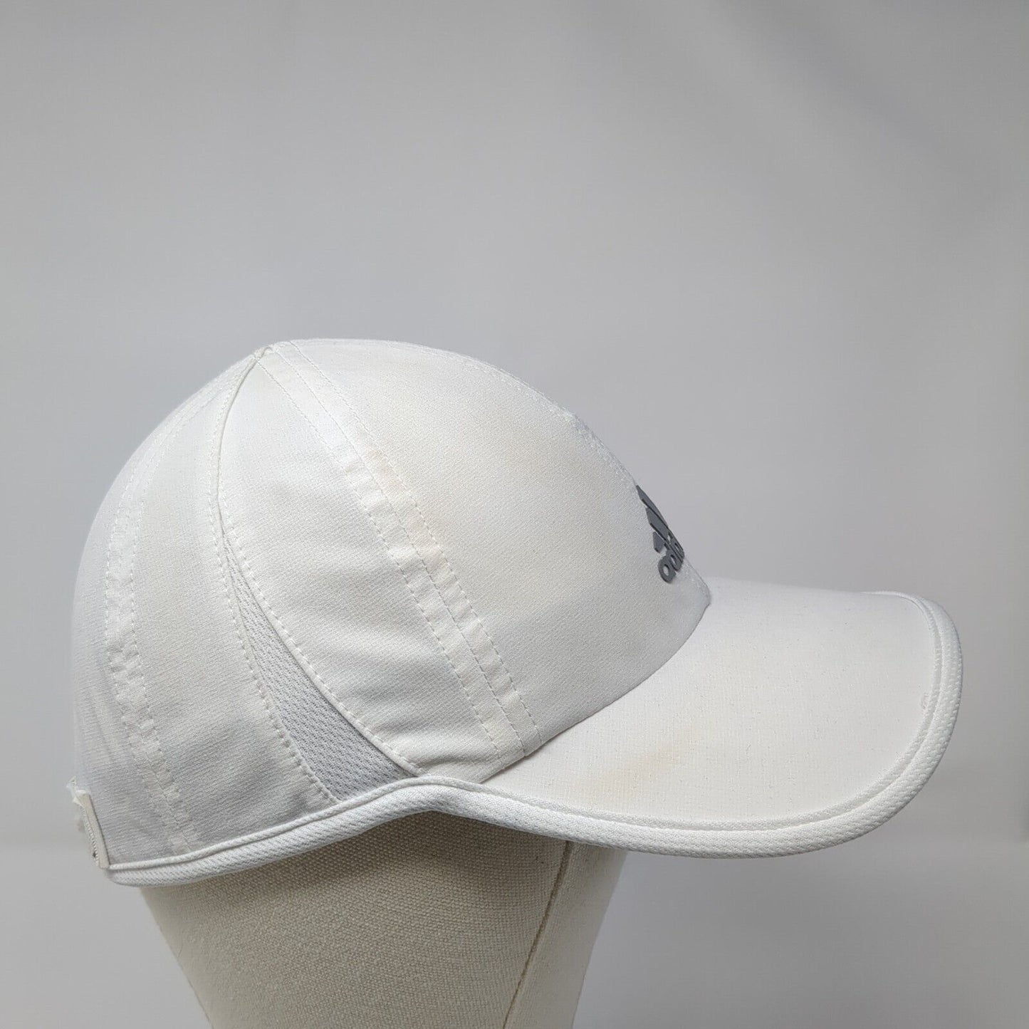 Adidas Aeroready Strapback Hat White One Size 3 Stripes Adjustable
