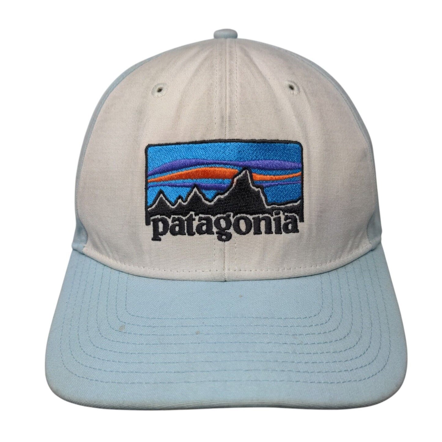Patagonia Snapback Hat Blue OSFA Adjustable Embroidered 6 Panel Organic Cotton
