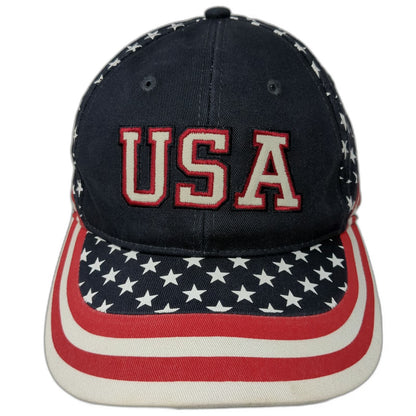 Headwear Baseball Cap Blue Red White OSFM USA Stars Stripes Flag Patriotic Hat