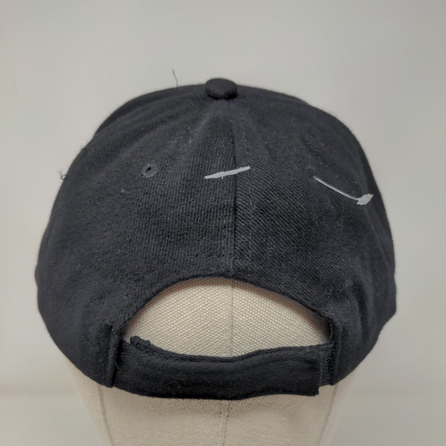 Party Time Strapback Hat Black One Size Adjustable Vented Holes 5 Panel