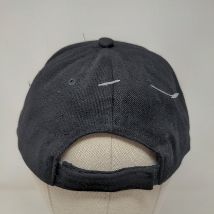 Party Time Strapback Hat Black One Size Adjustable Vented Holes 5 Panel