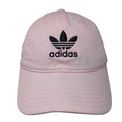 Adidas Slideback Hat Pink OSFW One Size Adjustable Embroidered Trefoil Cotton