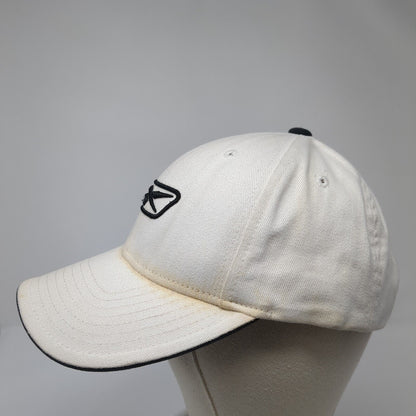 Reebok Strapback Hat White One Size Adjustable Embroidered 6 Panel Cotton