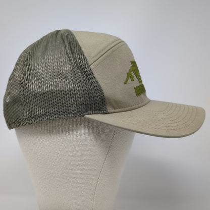 Richardson Trucker Hat Beige Green One Size 7 Panel Mountainland American Flag