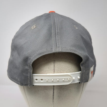 New Era NBA Chicago Bulls Snapback Gray L Hat Flat Brim Orange Underbill 9FIFTY