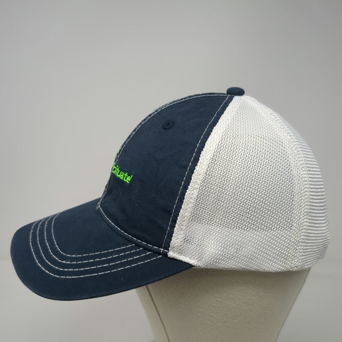 Pacific Headwear Trucker Hat Blue One Size Run4Scituate Snapback Mesh Back