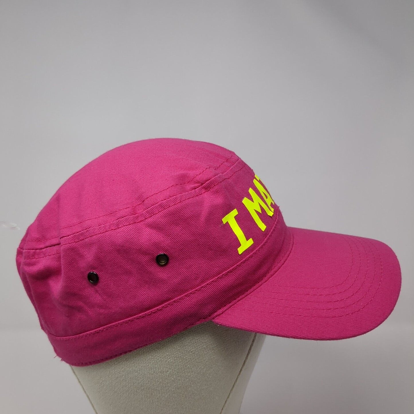 I Matter Cadet Army Cap Pink One Size Stretch Lightweight Vented Holes