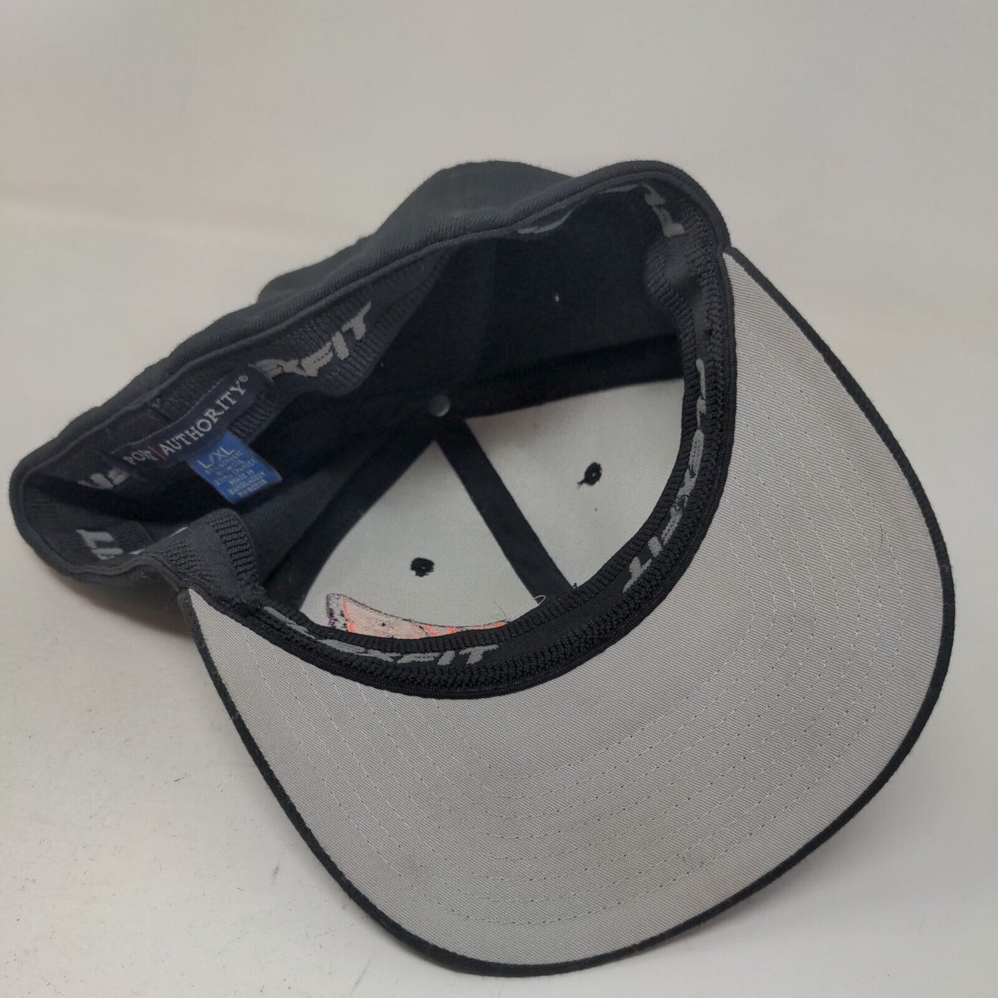 Port Authority Men's Fitted Hat Black Size L/XL Embroidered #48 Logo