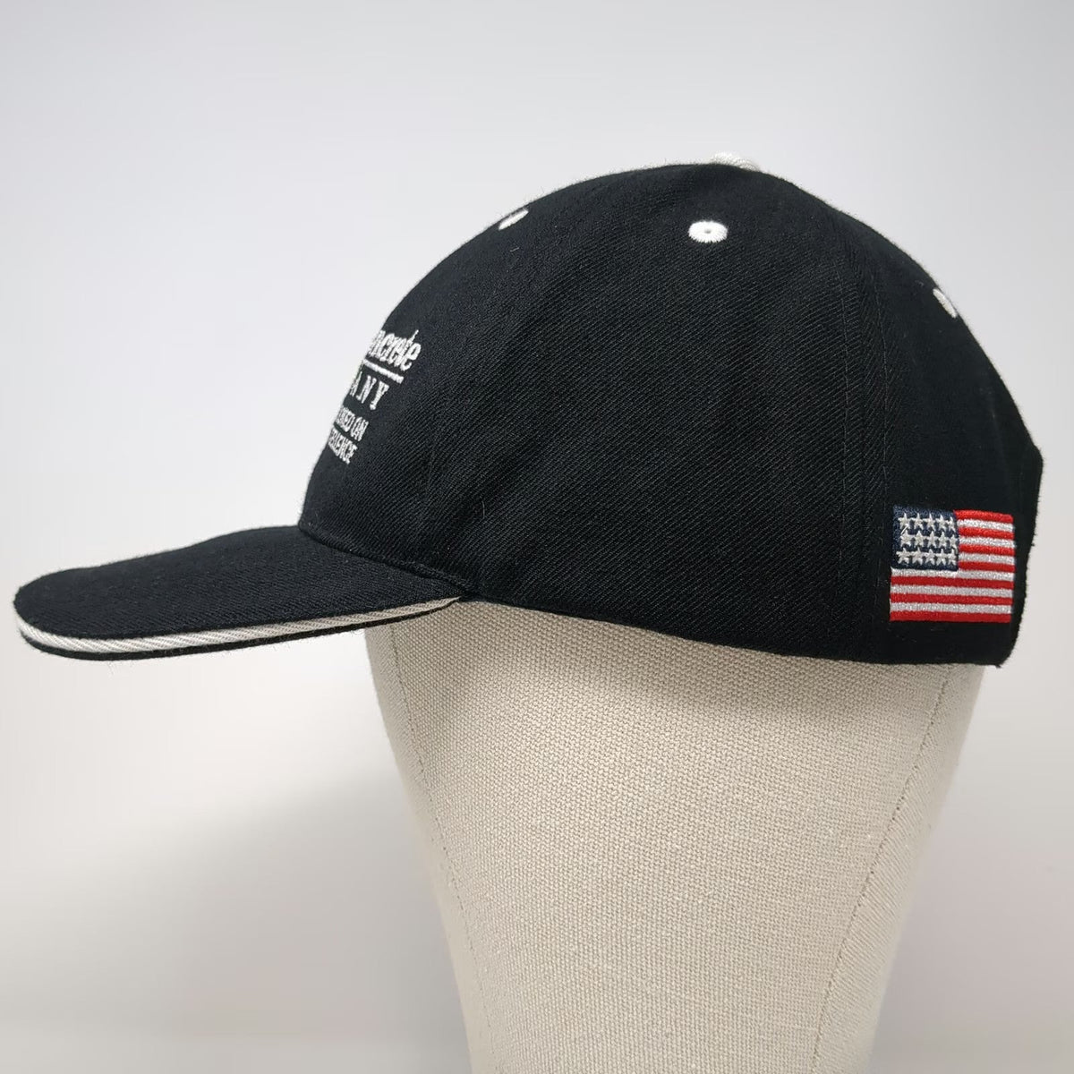 Hoxer Baseball Cap Black One Size Idaho Concrete Company Fishing Fly US Flag Hat
