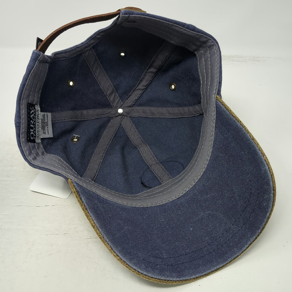 Ouray Baseball Cap Blue One Size The Ascendant 2024 Leather Patch Slideback Hat