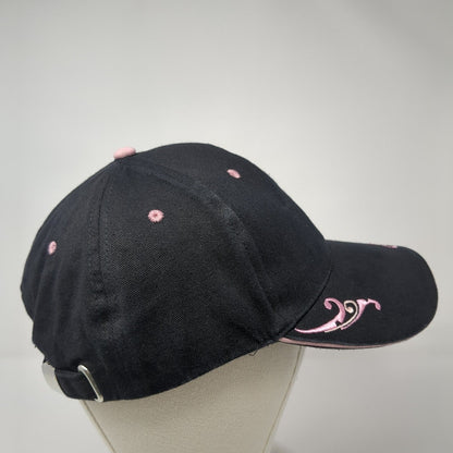 The Breast Cancer Site Slideback Hat Black One Size Pink Ribbon 6 Panel