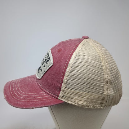 Tractor Supply Co. Trucker Hat Red One Size Snapback Mesh Distressed Patch