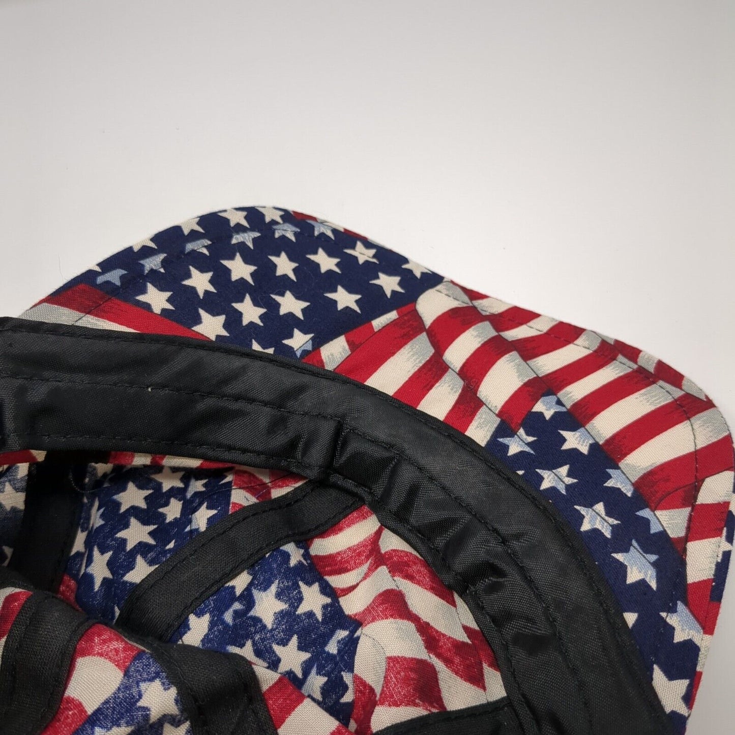 USA Flag Stars & Stripes Strapback Hat Multicolor One Size Patriotic Cotton