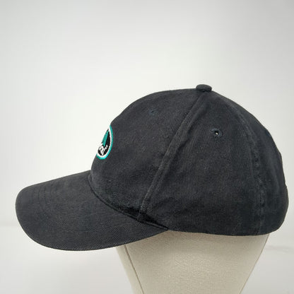 Adidas Baseball Cap Black Vintage Slideback Embroidered Logo Curved Brim Hat