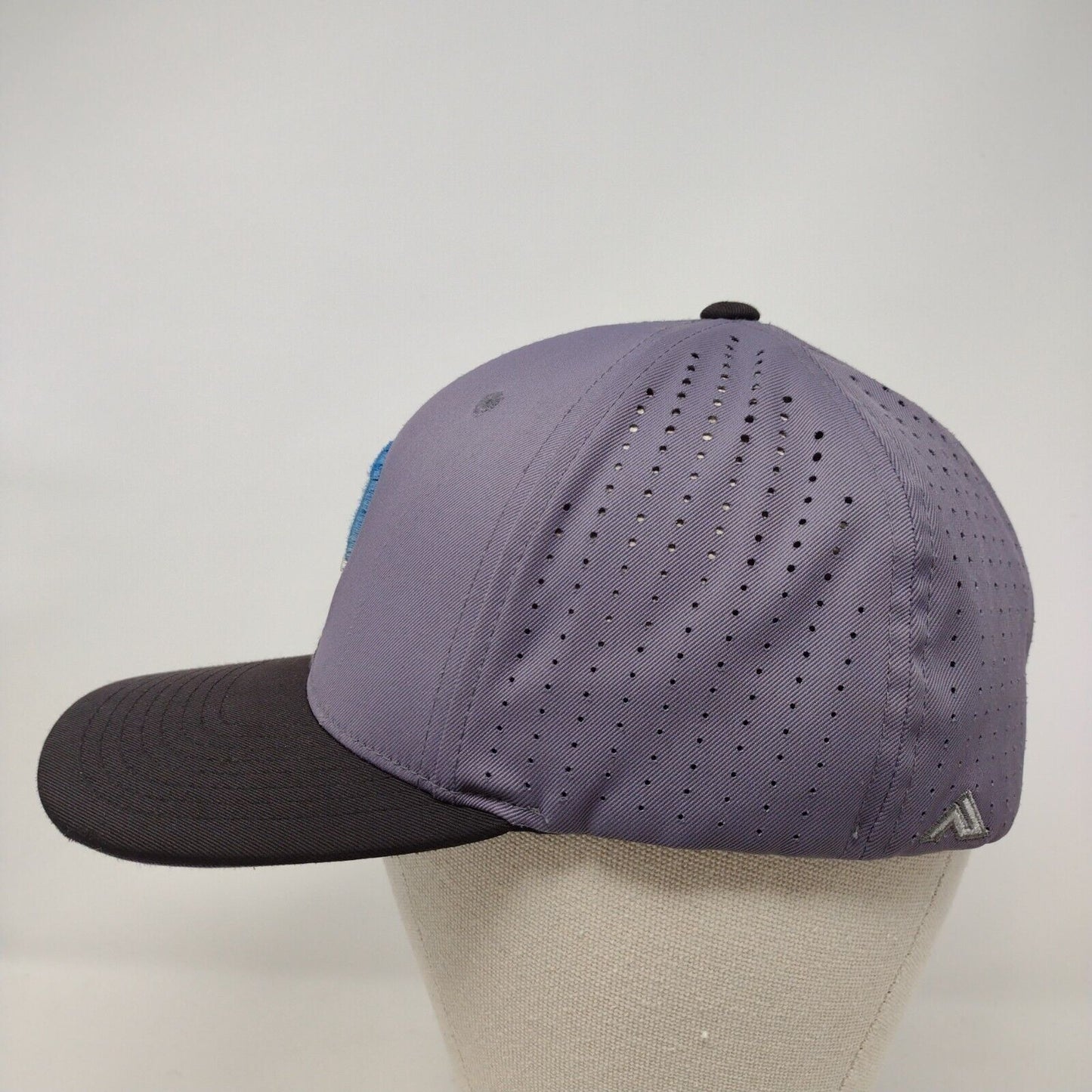 Ignite Fitted Hat Gray S/M Breathable Embroidered 6 Panel 474F Pacific Headwear