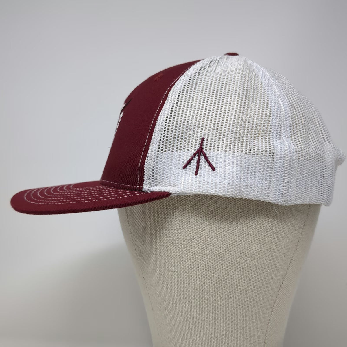 Richardson Trucker Hat Red White One Size Mesh Snapback Golf Idaho Memorial