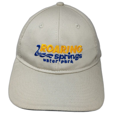 Port & Company Baseball Cap Beige Blue Yellow One Size Strapback Water Park Hat