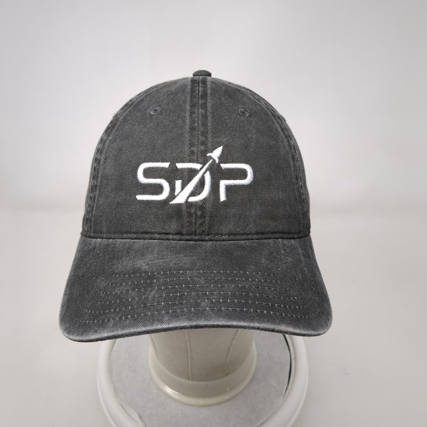 SDP Slideback Hat Gray OSFM Adjustable Embroidered 6 Panel Otto