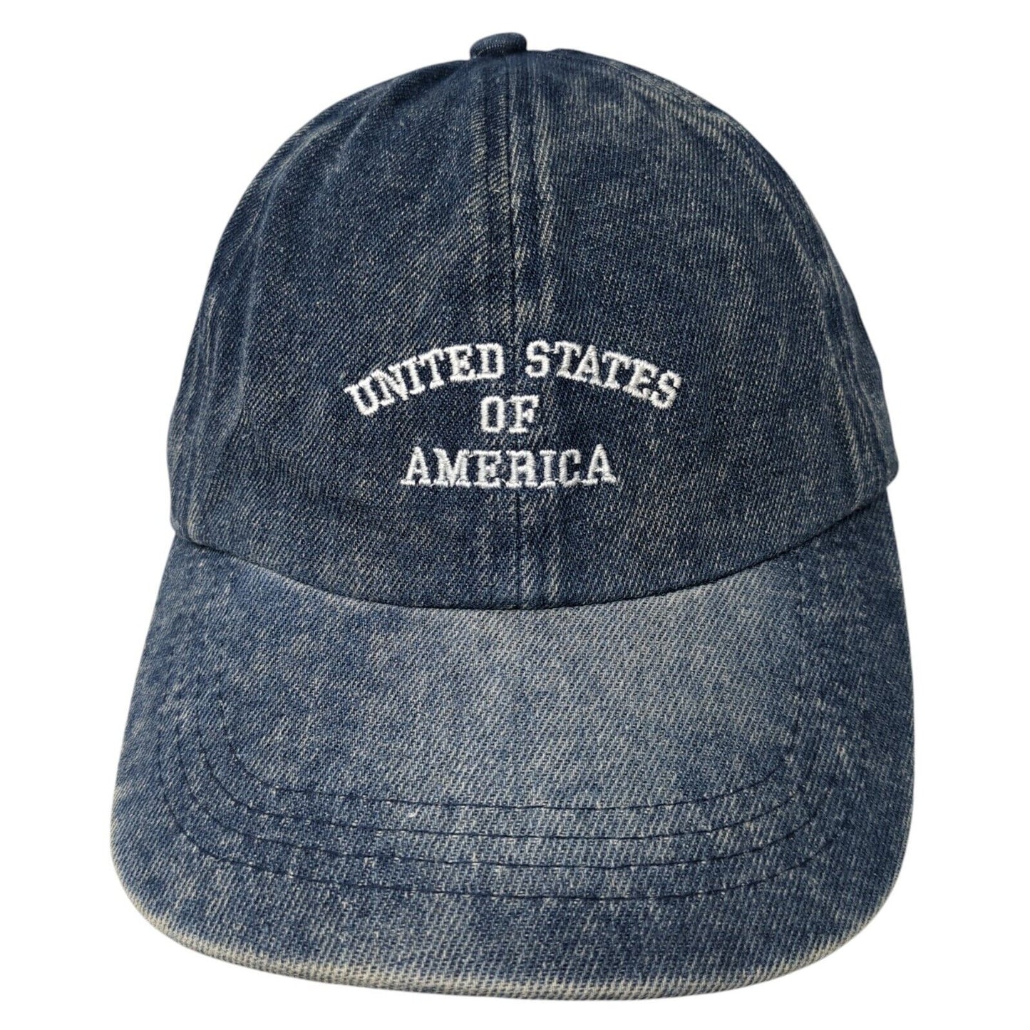 United States Of America Slideback Hat Blue One Size Adjustable Denim