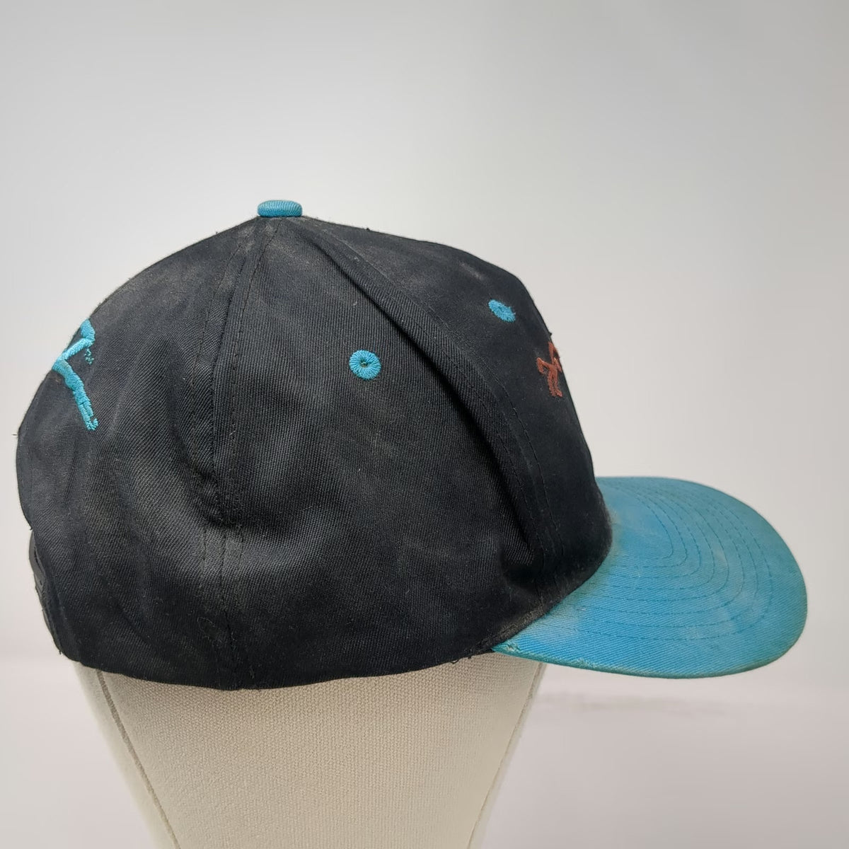 Snapback Hat Black Blue Taz Looney Tunes Character Embroidered Flat Vintage