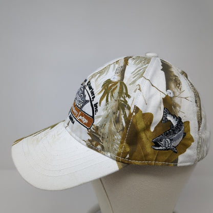 Wild Strawberry Lodge Sitka Alaska Slideback Hat Camouflage One Size Drift Creek