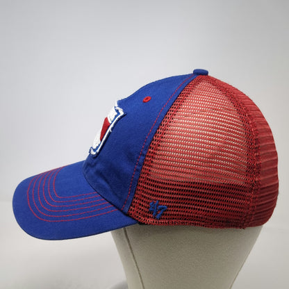 '47 New York Rangers NHL Cap Blue Red White L Mesh Stretch Fit Curved Brim Hat