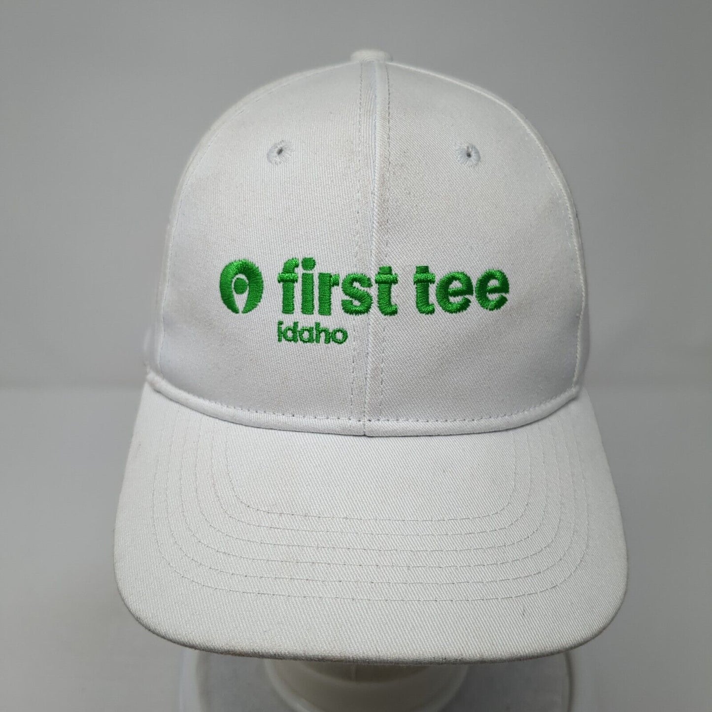 First Tee Idaho Strapback Hat White One Size Adjustable Embroidered