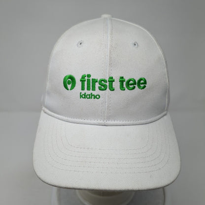 First Tee Idaho Strapback Hat White One Size Adjustable Embroidered