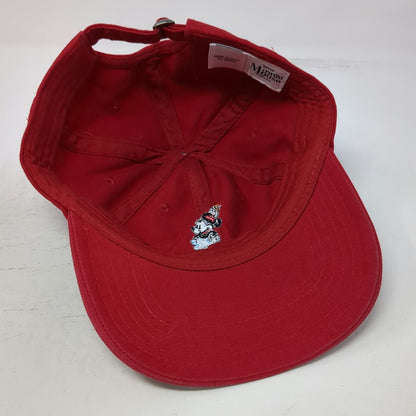 Disney Minnie Mouse Embroidered Baseball Cap Red One Size Slideback Hat Strap
