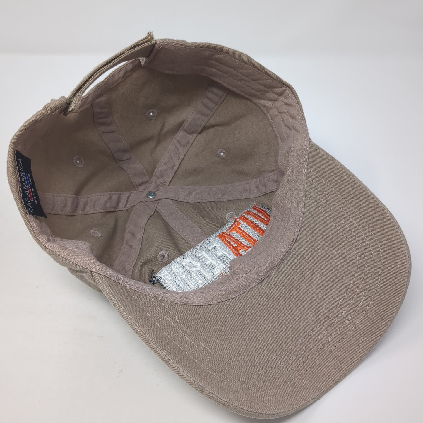 VitaFerm Strapback Hat Brown One Size Adjustable Cap America Outdoor