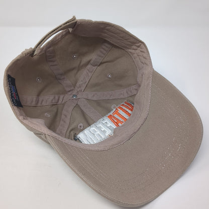 VitaFerm Strapback Hat Brown One Size Adjustable Cap America Outdoor