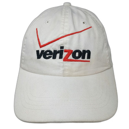 Helinger Verizon FiOS Baseball Cap White One Size 1-888-GET-FIOS Strapback Hat