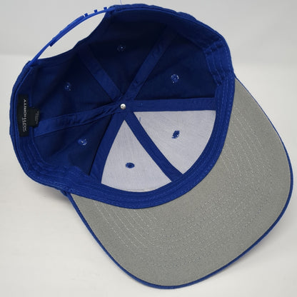 JST Snapback Hat Blue One Size Adjustable Embroidered 6 Panel Port Authority