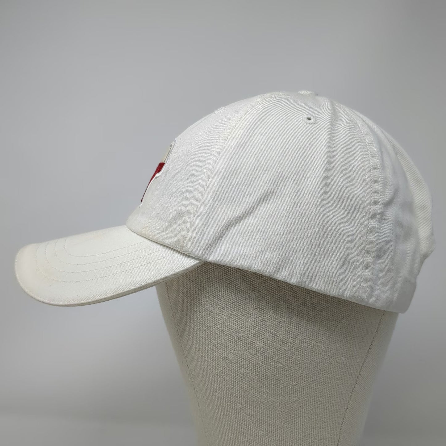 Sonoma Baseball Cap White One Size State of Texas Flag Patch Slideback Hat