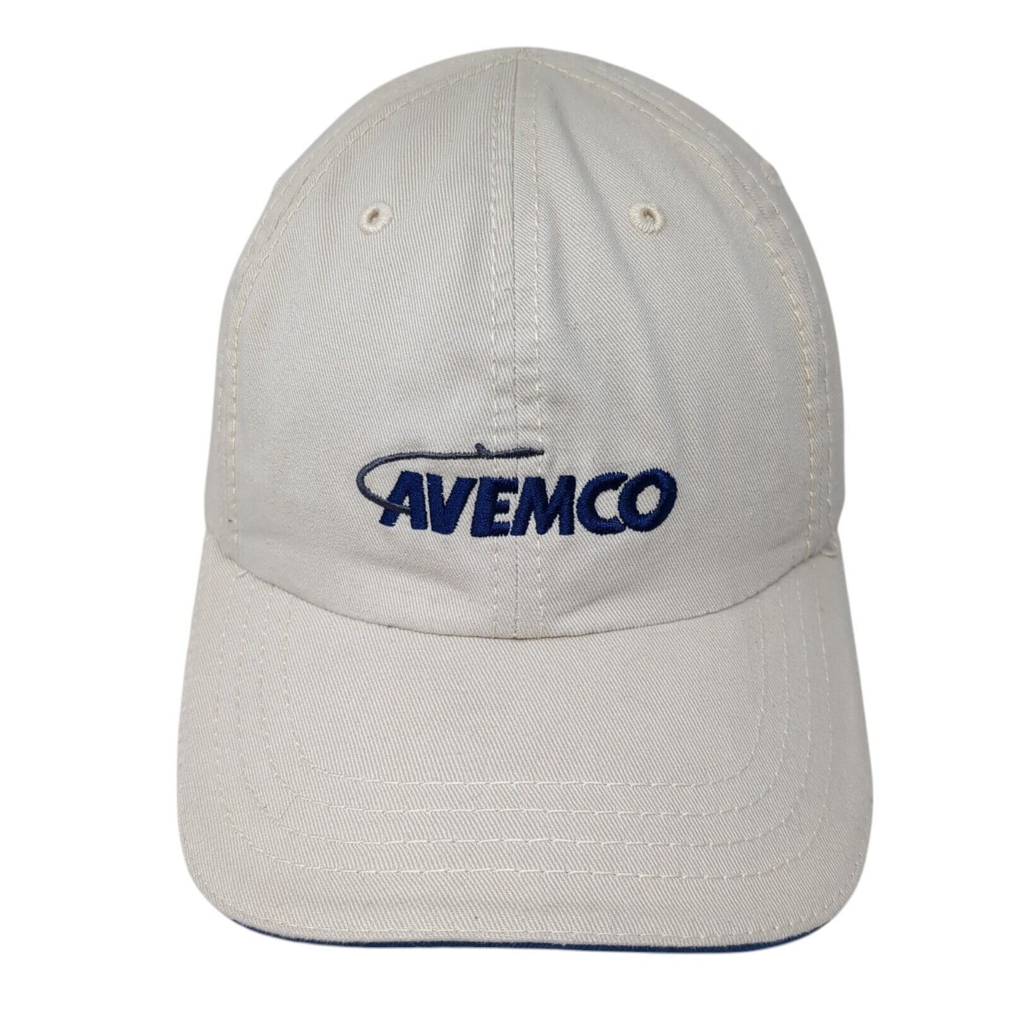 Avemco Strapback Hat Tan One Size Adjustable Embroidered 6 Panel Imperial