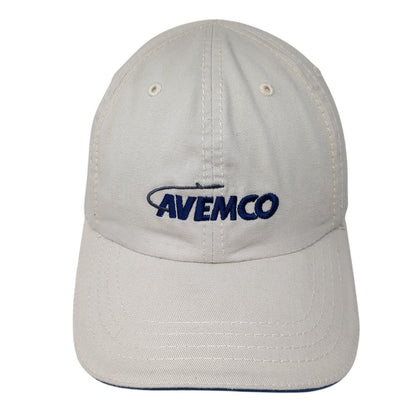Avemco Strapback Hat Tan One Size Adjustable Embroidered 6 Panel Imperial