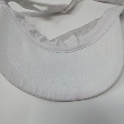Unbranded Strapback Sun Visor Hat White OSFM Adjustable Solid Blank